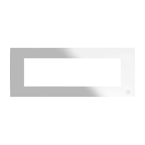 7M Decorative cover plate, chrome shine Metalka