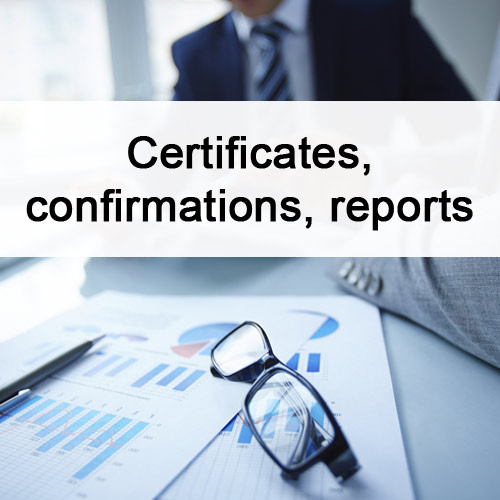 certificates-confirmations-reports